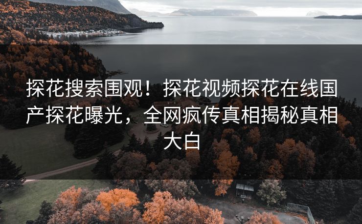 探花搜索围观！探花视频探花在线国产探花曝光，全网疯传真相揭秘真相大白  第1张