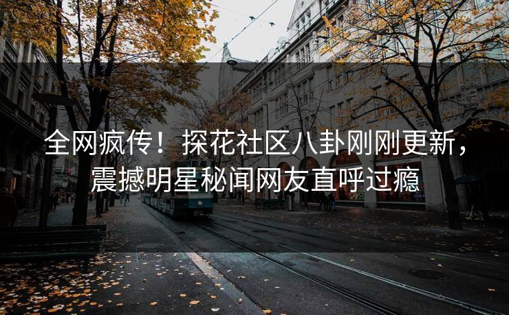 全网疯传！探花社区八卦刚刚更新，震撼明星秘闻网友直呼过瘾  第1张
