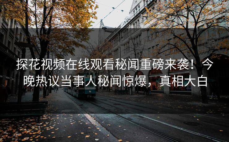 探花视频在线观看秘闻重磅来袭！今晚热议当事人秘闻惊爆，真相大白  第1张