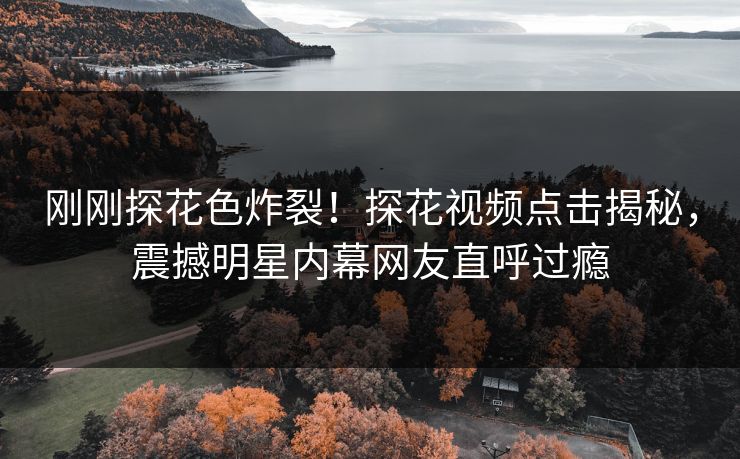 刚刚探花色炸裂！探花视频点击揭秘，震撼明星内幕网友直呼过瘾  第1张
