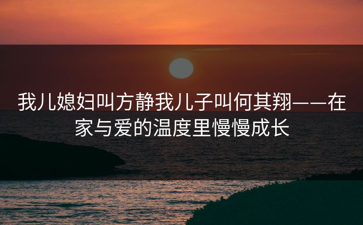 我儿媳妇叫方静我儿子叫何其翔——在家与爱的温度里慢慢成长